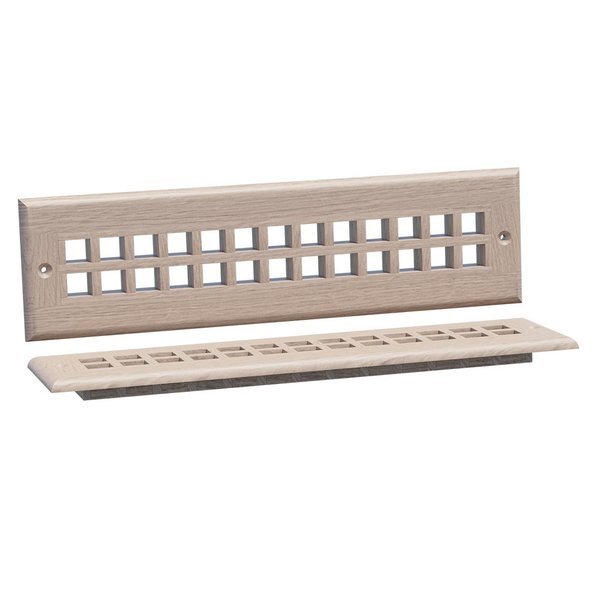 Designs Of Distinction 13.75"W Grate Style Toe Kick Vent - White Oak 01992112WK1